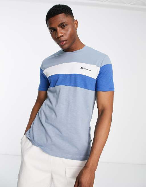 Camiseta azul con dise o color block de Ben Sherman ASOS