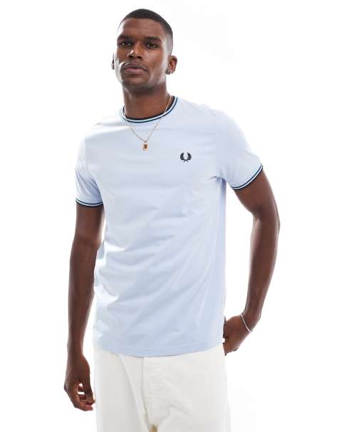 Camiseta azul con dos rayas de Fred Perry - view 1