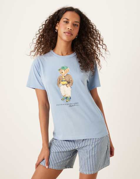 Camiseta azul con estampado de oso de Polo Ralph Lauren - view 1