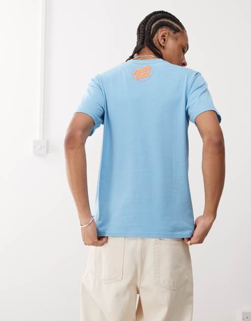 Camiseta azul con estampado gráfico de flor de hibisco Hibiscus de Santa Cruz