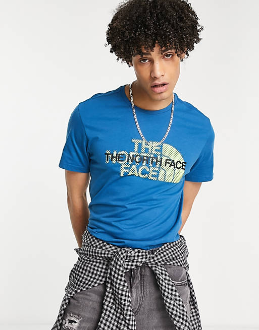 Hombre Tops | Camiseta azul con estampado gráfico de The North Face - SS36390