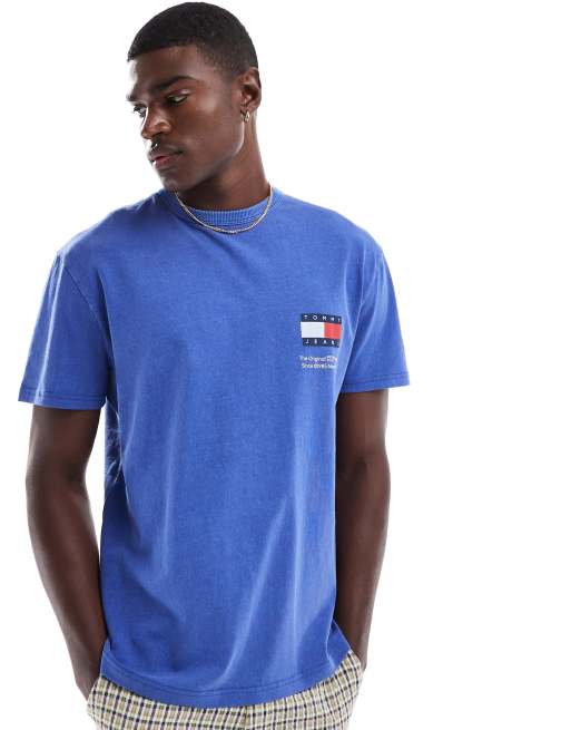 Camiseta azul con estampado gráfico en la espalda de campin de Tommy Jeans, 2 de 4