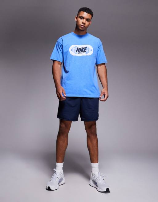 Camiseta azul con gráfico M90 de Nike Training, 3 de 4