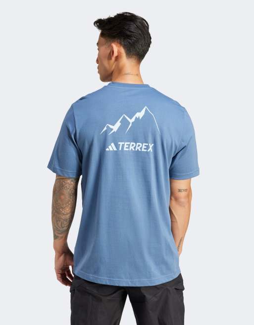 Camiseta azul con gráfico MTN 2.0 de adidas Terrex