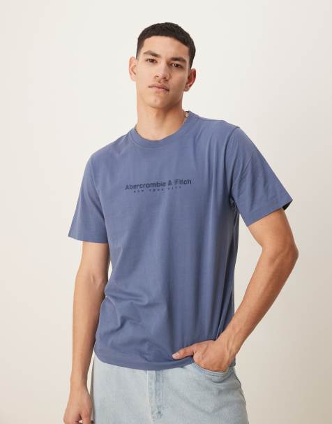 Camiseta azul con logo de Abercrombie & Fitch - view 1