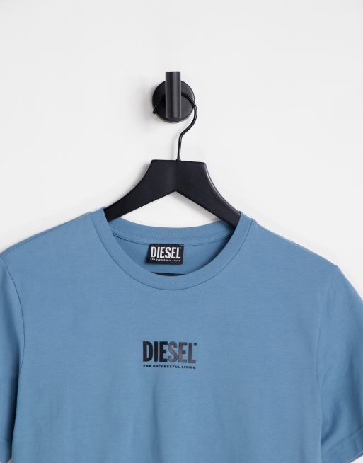 Camiseta azul con logo pequeño T-Diegos de Diesel - MBLUE, 4 de 4