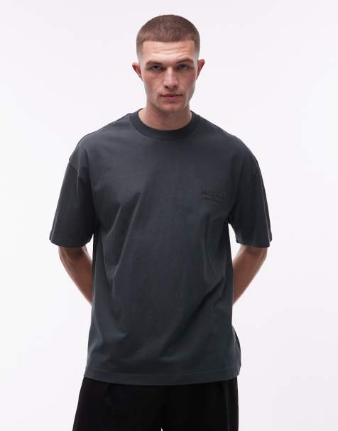 Camiseta azul con logo pequeño Xander de AllSaints - view 1