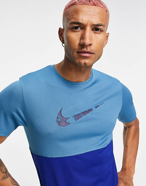 Hombre Tops | Camiseta azul con logo Wild Run de Nike Running - GB03929