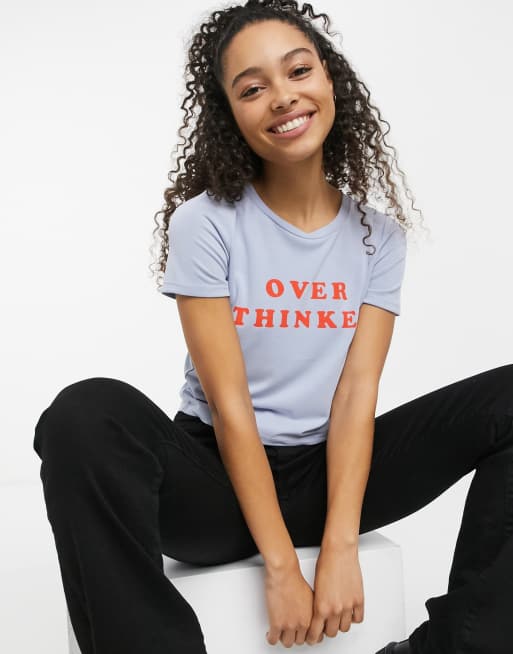 Camiseta azul con texto estampado de Lipa x Pepe Jeans | ASOS