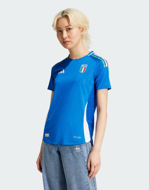 Camiseta azul de la primera equipación de la selección femenina de Italia 2024 Authentic de adidas Performance