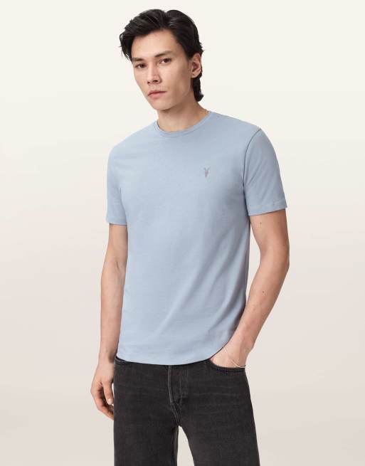 Camiseta azul de manga corta con cuello redondo Brace de AllSaints, 3 de 6