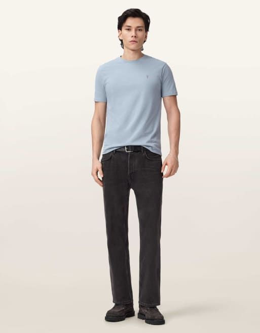 Camiseta azul de manga corta con cuello redondo Brace de AllSaints, 4 de 6