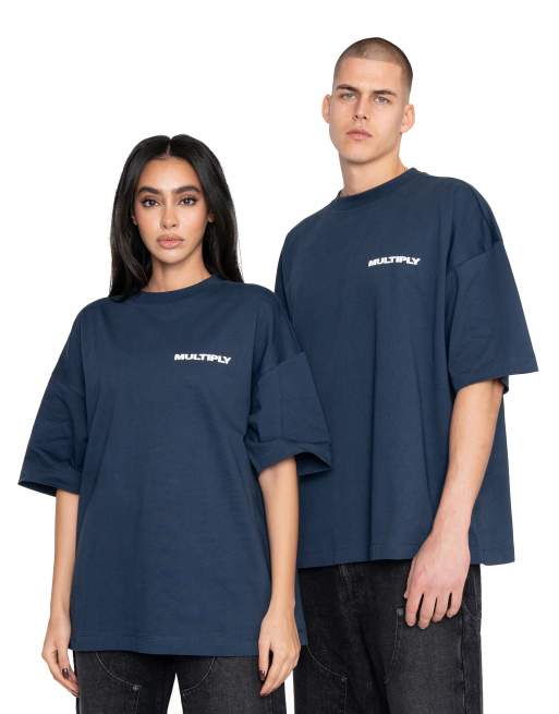 Camiseta azul desfile extragrande Multiply de Multiply Apparel
