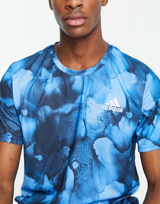 Camiseta azul estampada Fast de adidas Running, 4 de 4