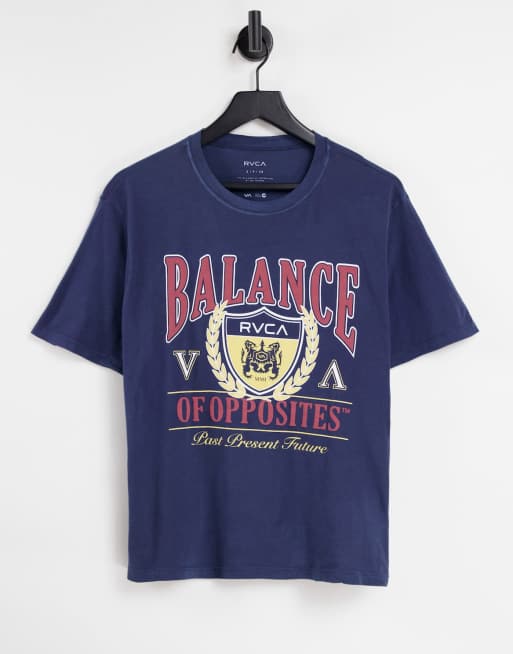 Camiseta azul extragrande Balance de RVCA 