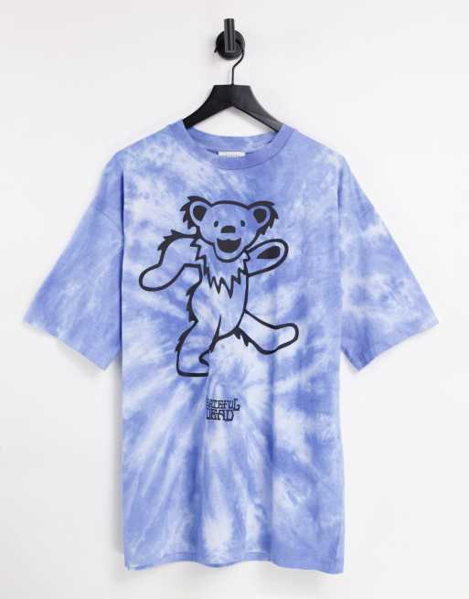 Camiseta azul extragrande con diseño de Grateful Dead de Topshop