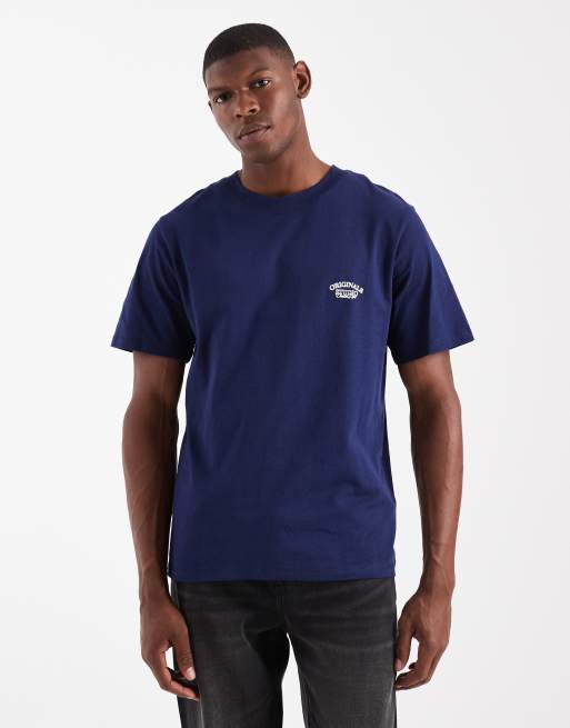 Camiseta azul extragrande con estampado "Originals" en la espalda de Jack & Jones, 3 de 5