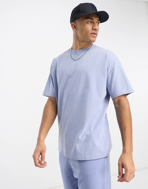 Camiseta azul extragrande con lavado ácido de Another Influence (parte de un conjunto)