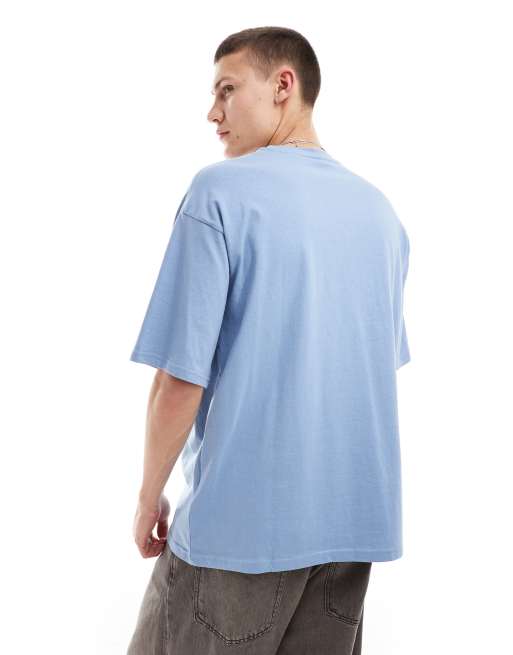 Suéter Puma Classics Logo Crew Neck Hombre Azules Blancas En