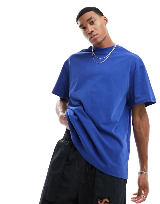 Camiseta azul extragrande Great de Weekday