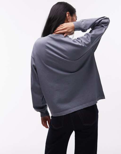 Camiseta azul lavado extragrande de manga larga Torian de Carhartt WIP, 2 de 4