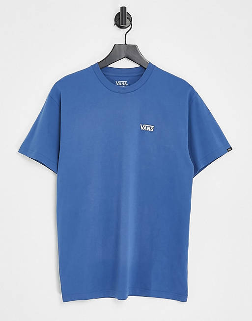 Hombre Tops | Camiseta azul Left Chest de Vans - KK82054