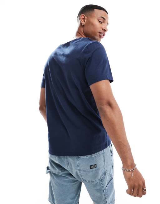 Camiseta azul marino básica con cuello ancho de ASOS DESIGN, 4 de 4