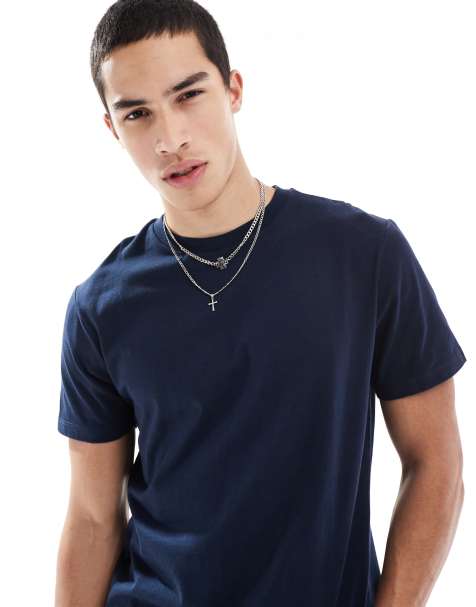Camiseta azul marino básica con cuello redondo de ASOS DESIGN - view 1