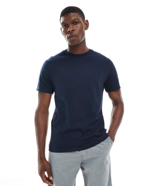 Camiseta azul marino básica con cuello redondo de ASOS DESIGN - view 1