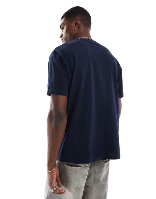 Camiseta azul marino básica holgada de ASOS DESIGN  , 3 de 4