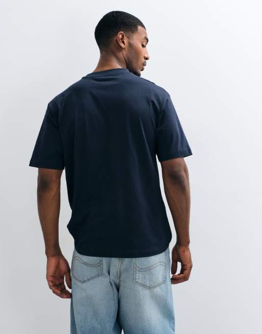 Camiseta azul marino básica holgada de ASOS DESIGN, 3 de 5