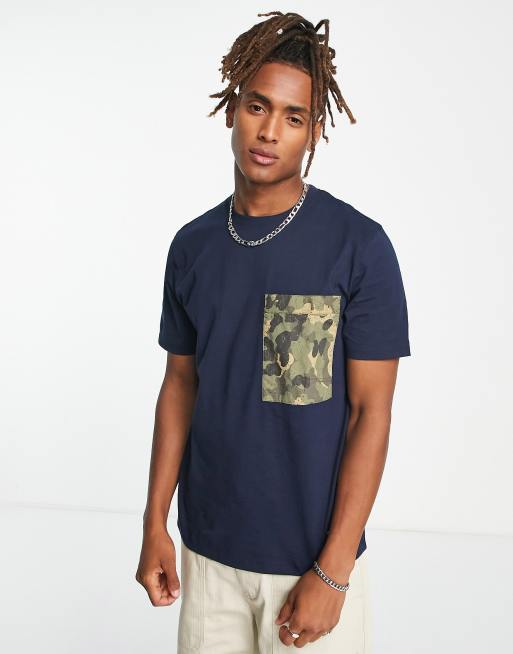 Camiseta camuflaje azul clearance