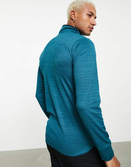 Camiseta azul marino con cremallera corta de New Balance, 2 de 4