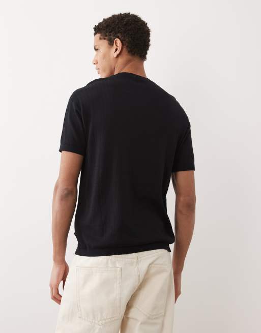 Camiseta azul marino con cuello redondo de Armani Exchange, 5 de 5
