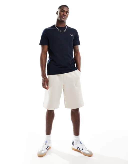 Camiseta azul marino con cuello redondo de Fred Perry, 3 de 4