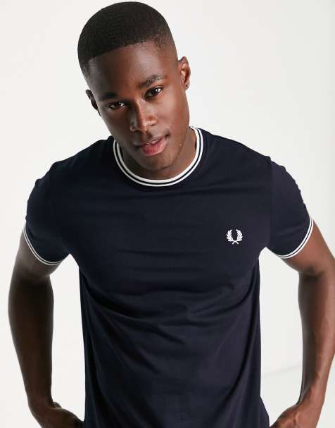 Camiseta azul marino con dos rayas de Fred Perry - view 1
