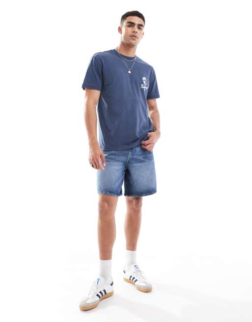 Camiseta azul marino con estampado de lata en la espalda de Tommy Jeans, 2 de 4