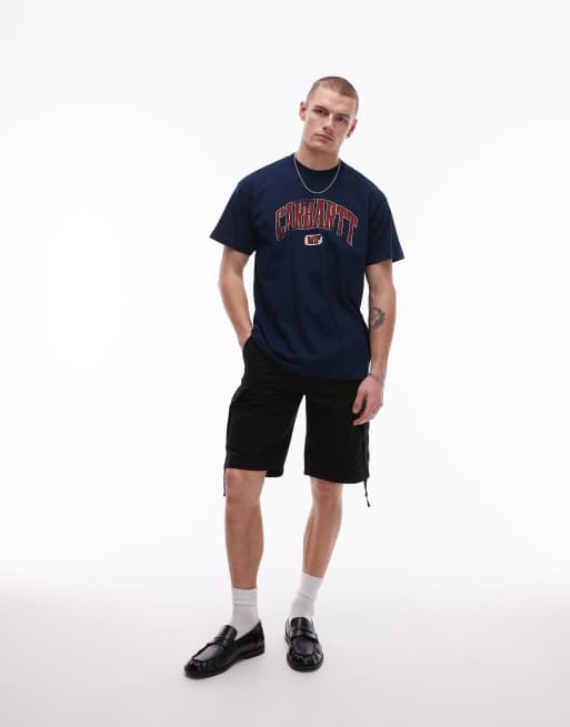 Camiseta azul marino con estampado gráfico Lecture de Carhartt WIP, 4 de 4
