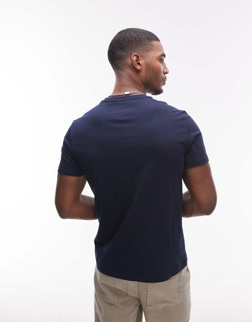 Camiseta azul marino con estampado gráfico lineal de Tommy Jeans, 3 de 4