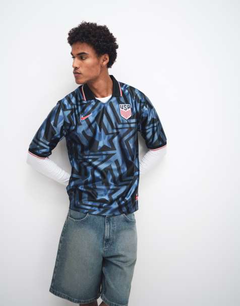 Camiseta azul marino con estampado retro de de la selección de Estados Unidos para la Copa Mundial 2026 de tejido grueso de Nike - view 1