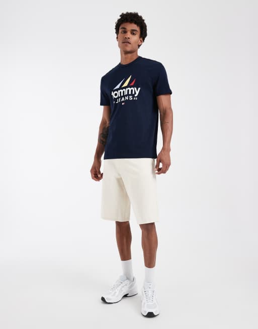 Camiseta azul marino con logo de estilo náutico de Tommy Jeans, 2 de 5