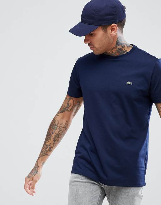 Regan código postal silencio Camiseta azul marino con logo de Lacoste | ASOS