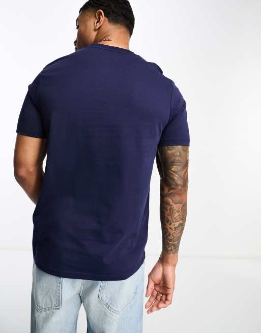 Camiseta azul marino con logo de Lyle & Scott , 3 de 4