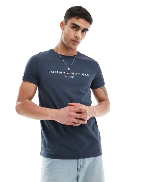 Camiseta azul marino con logo de Tommy Hilfiger - view 1
