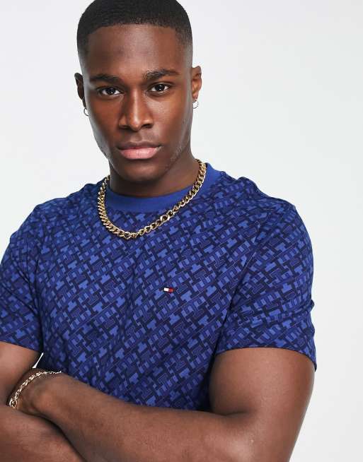 Camiseta azul marino con logo estampado de Tommy Hilfiger