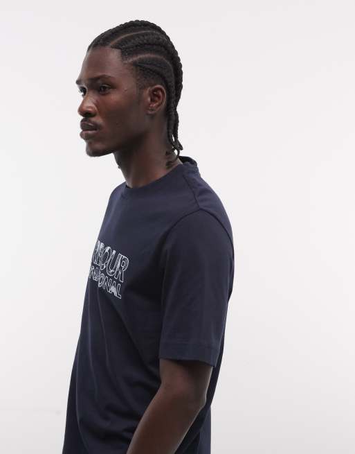 Camiseta azul marino con logo estampado Unite de Barbour International, 4 de 5