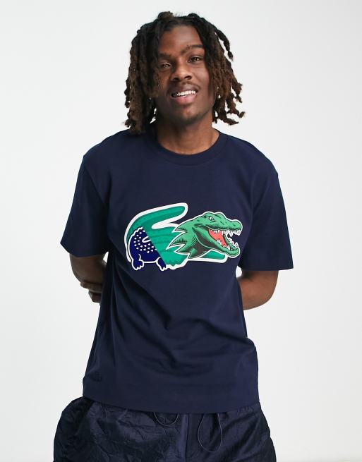 Camiseta Lacoste Marino Con Degradé Para Hombre