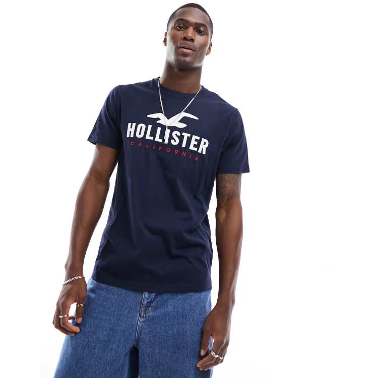 Camiseta hollister azul hotsell