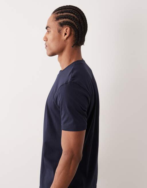 Camiseta azul marino con recuadro del logo Diragolino de HUGO  , 4 de 5