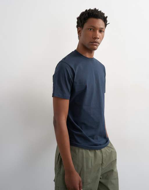 Camiseta azul marino de corte clásico de Topman, 2 de 5